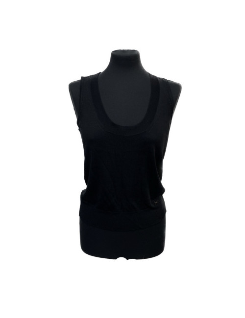 Top noir CHANEL maille
