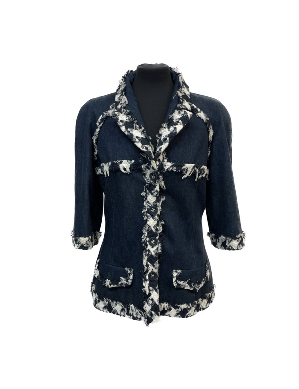 Veste en jean CHANEL bleue