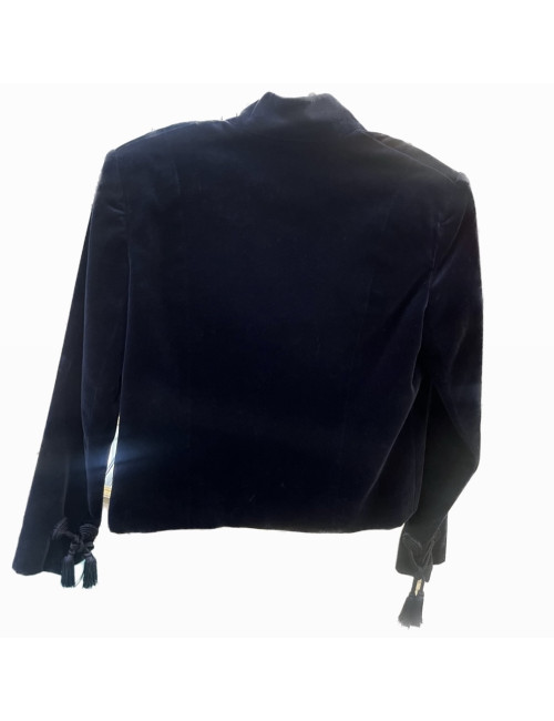Veste CHANEL Créations velours bleu nuit 