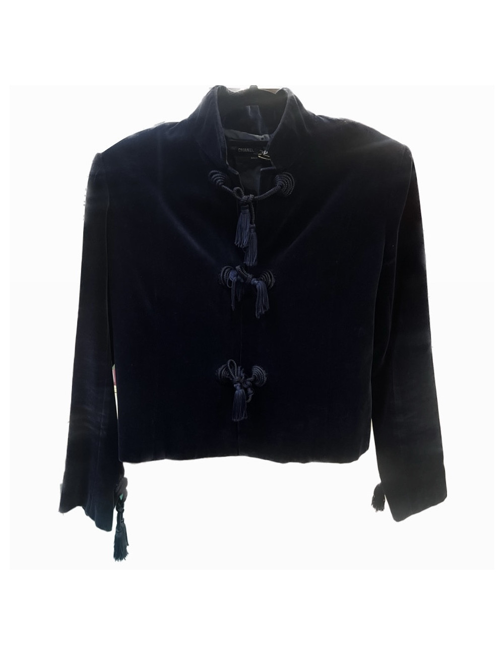 Veste CHANEL Créations velours bleu nuit 