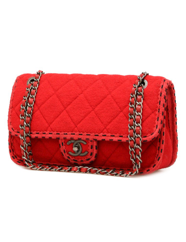 Sac CHANEL feutrine rouge 2