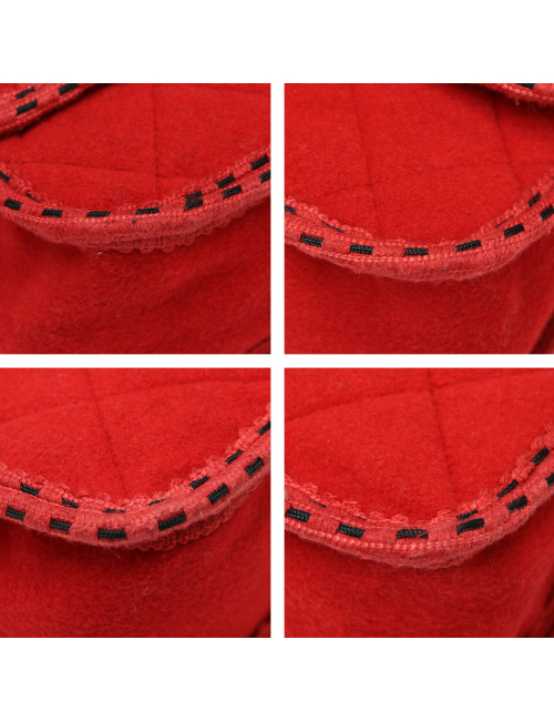 Sac CHANEL feutrine rouge