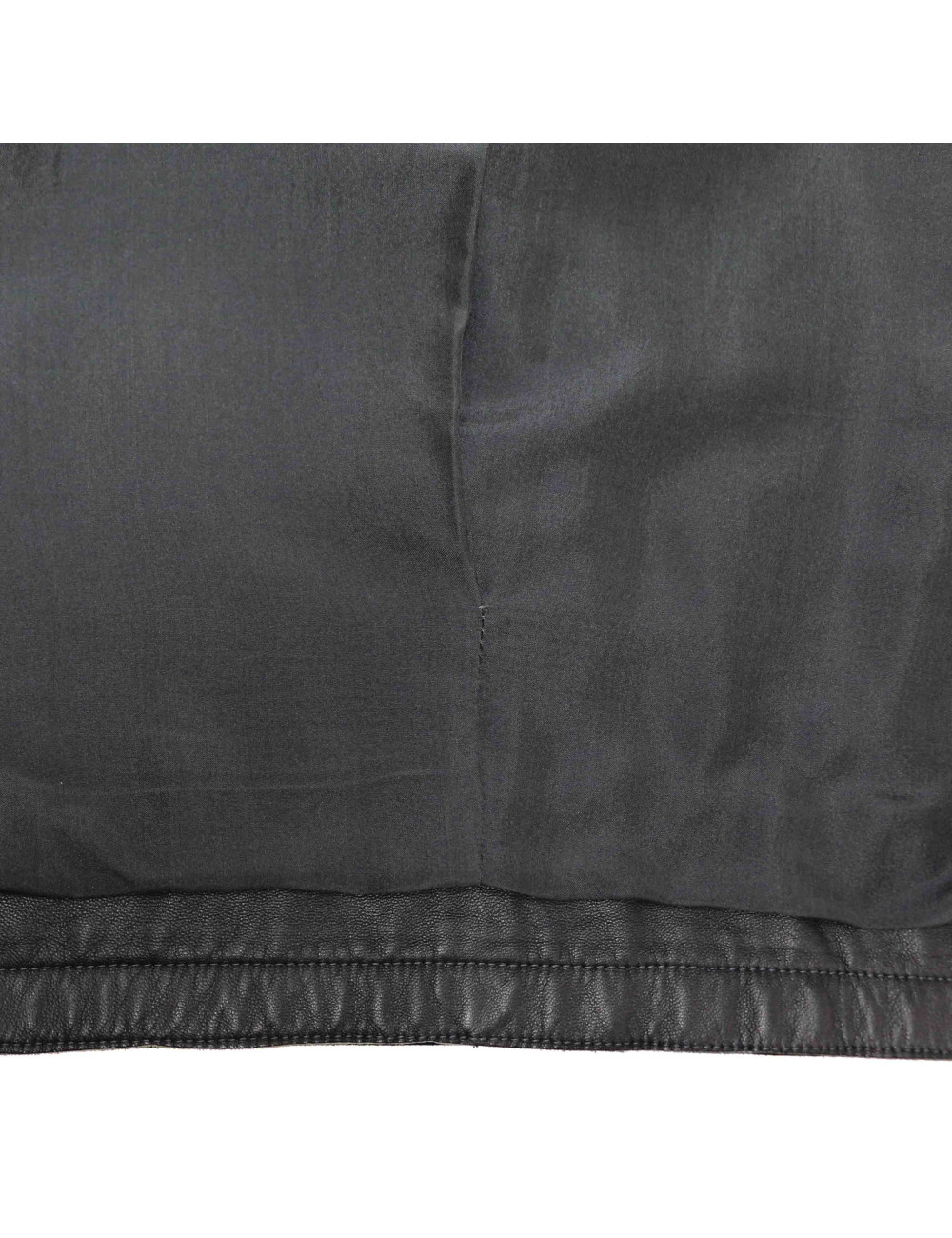 Veste T40 CHANEL cuir d'agneau bleu