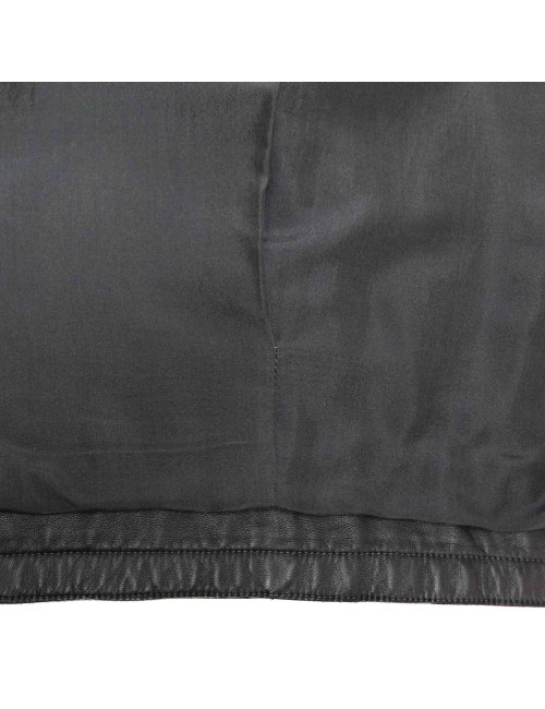 Veste T40 CHANEL cuir d'agneau bleu