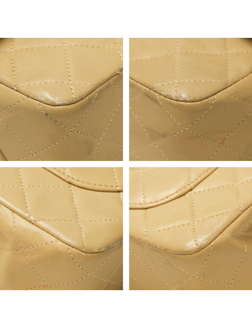 Timeless beige CHANEL cuir d'agneau