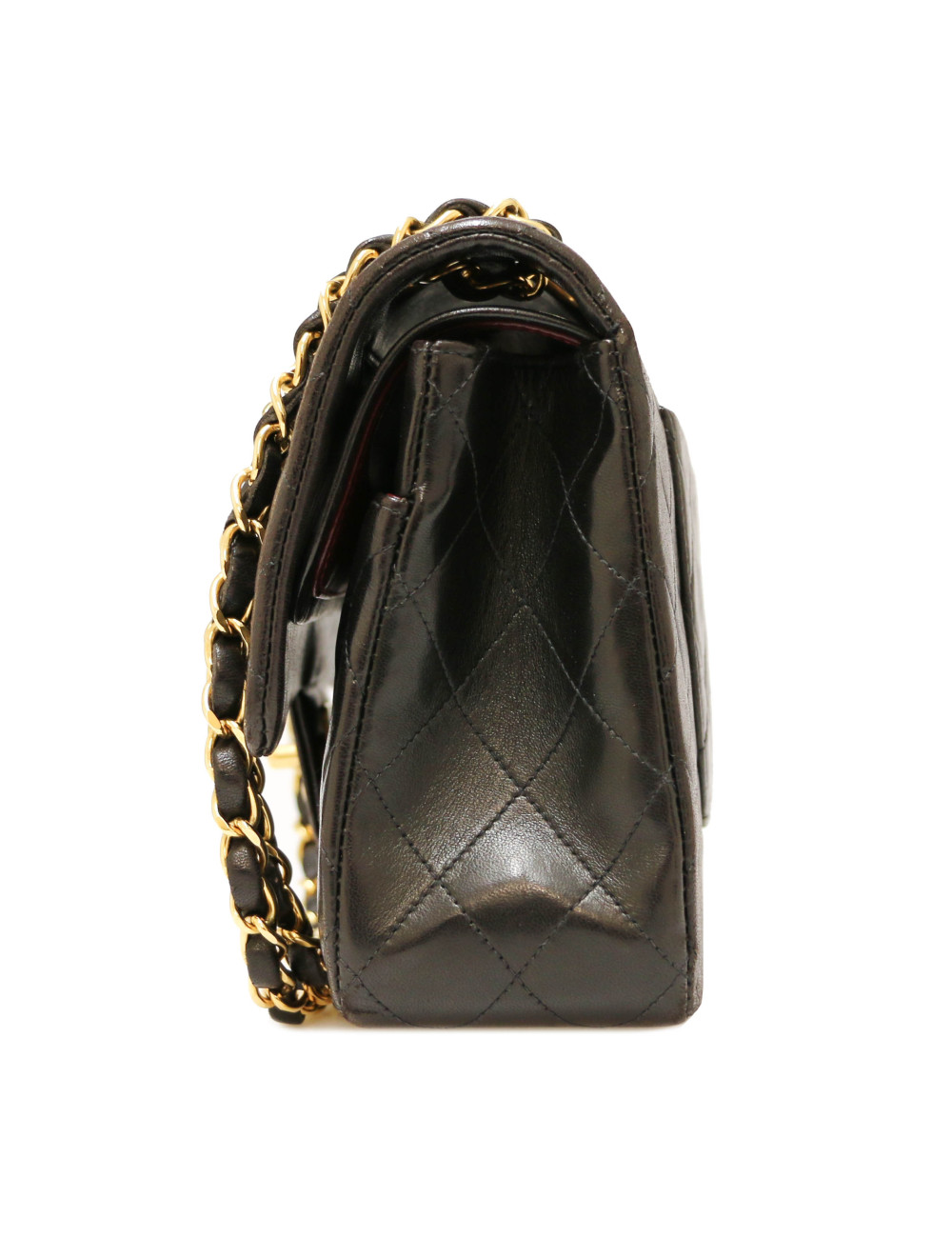 Sac classique double rabat CHANEL vintage noir