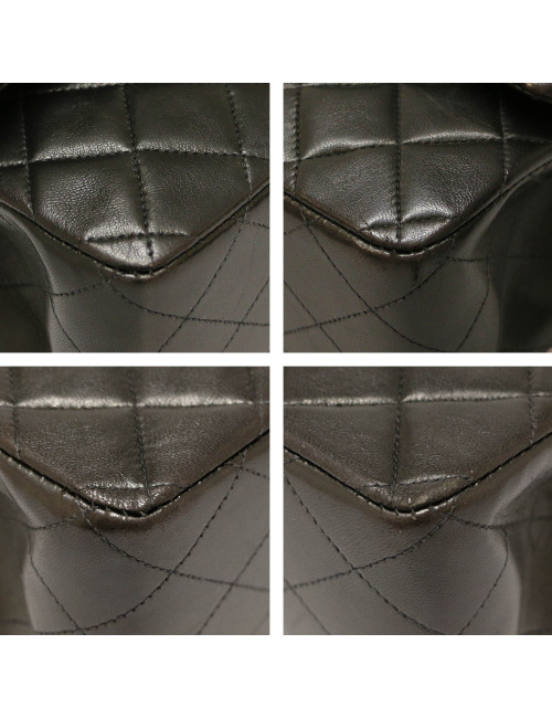 Sac classique double rabat CHANEL vintage noir