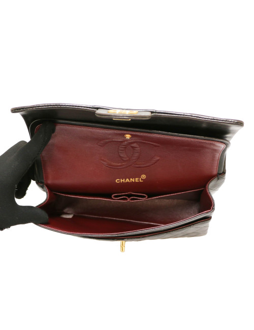 Sac classique double rabat CHANEL vintage noir