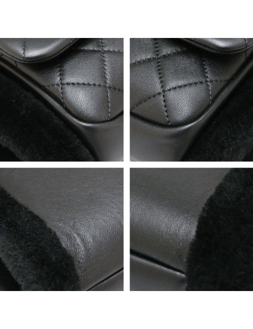 Manchon CHANEL sac cuir noir