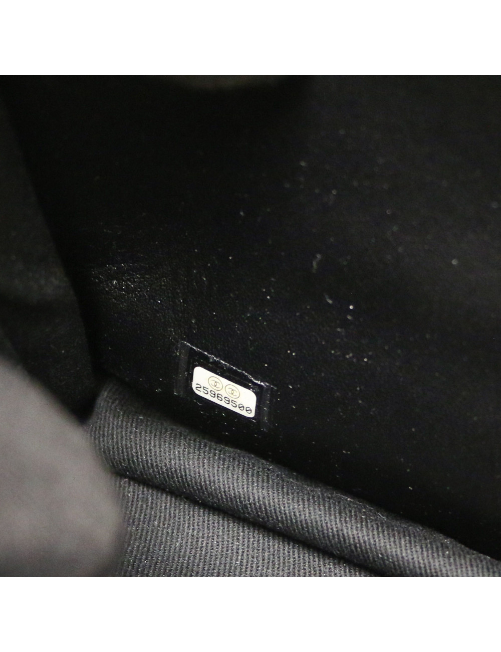 Manchon CHANEL sac cuir noir