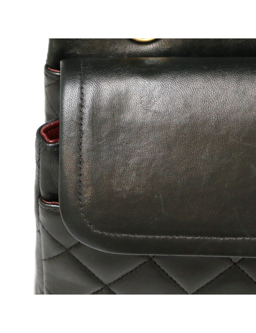 Sac CHANEL double rabat noir
