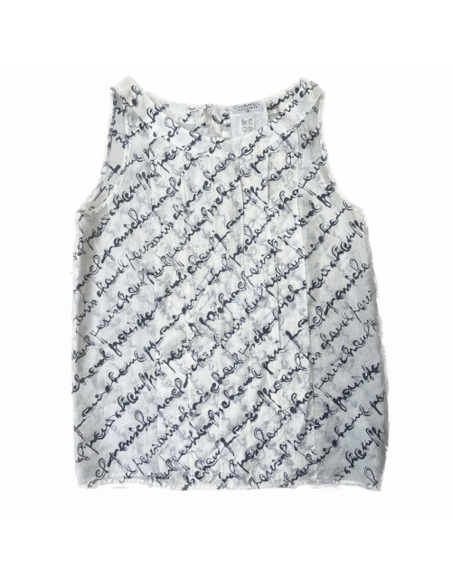 Ensemble vintage jupe et top CHANEL Boutique t38