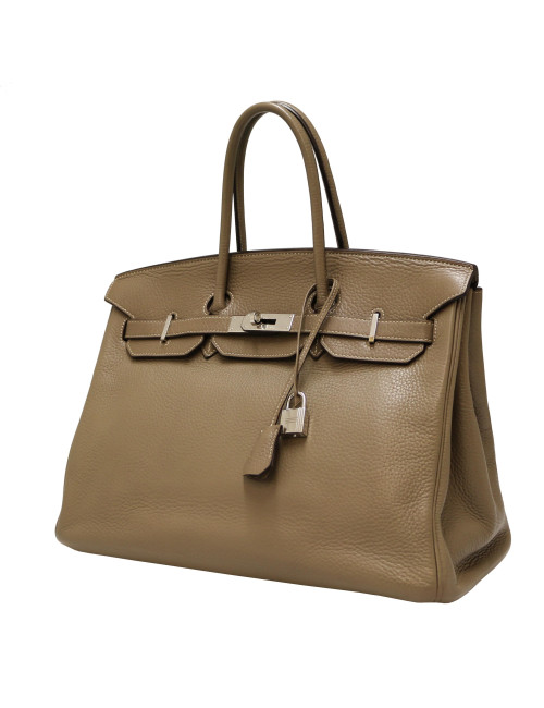 Birkin 35 HERMES taurillon étoupe