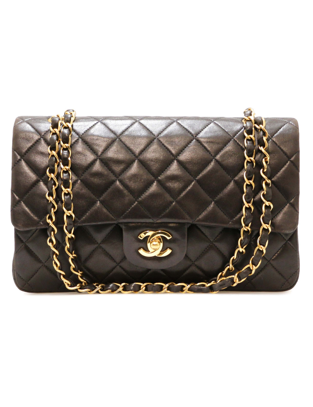 Sac Médium double flap CHANEL noir