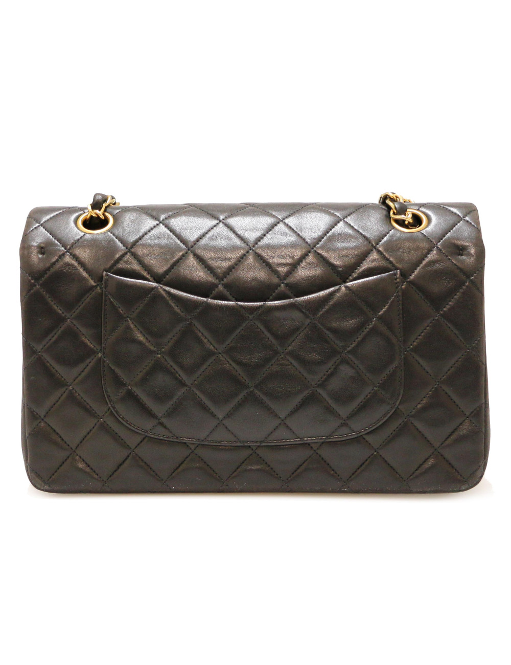 Sac Médium double flap CHANEL noir