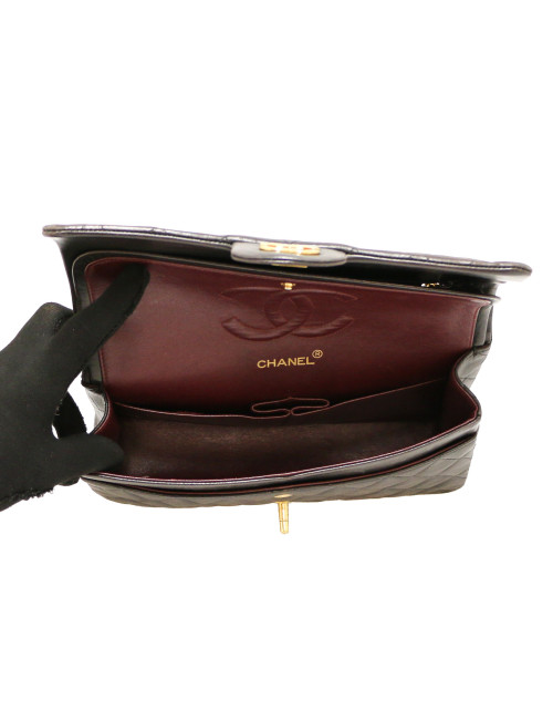 Sac Médium double flap CHANEL noir