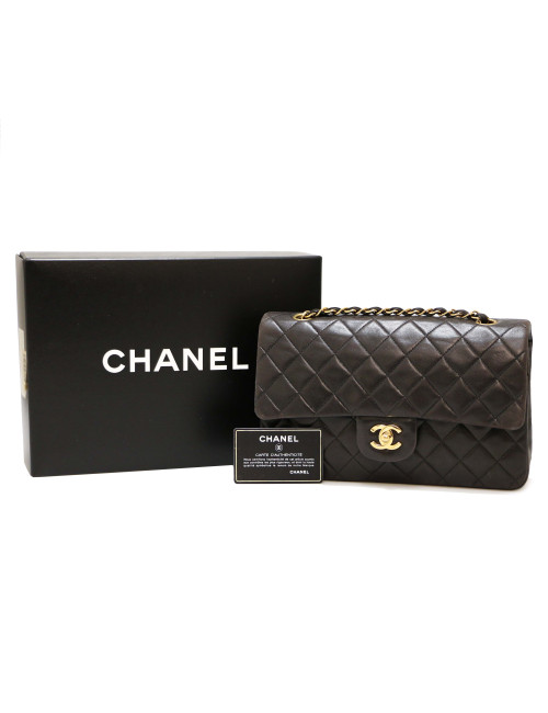 Sac Médium double flap CHANEL noir