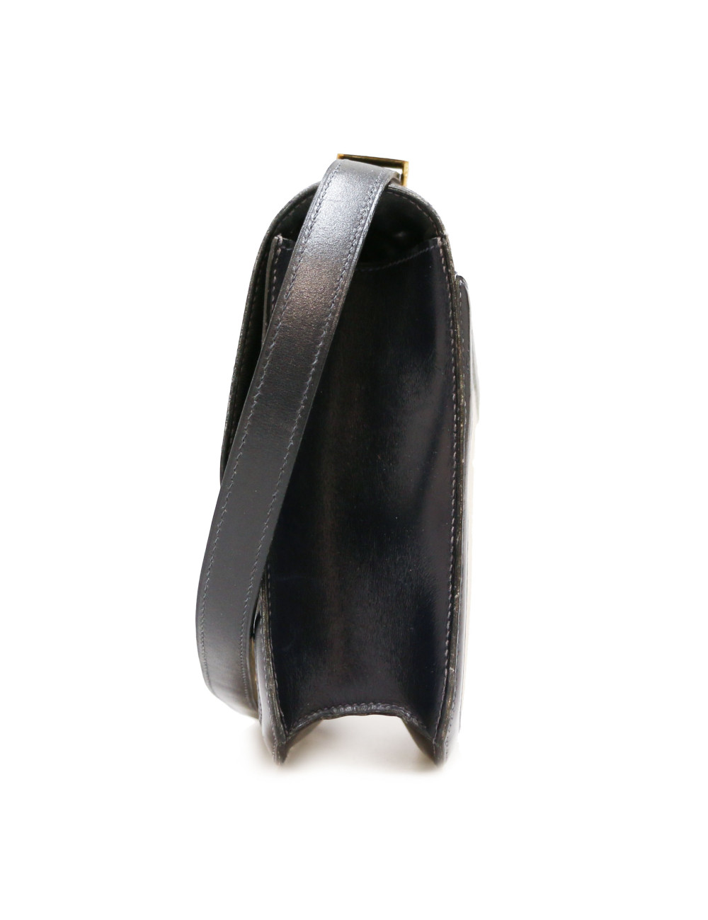 Sac Constance HERMES toile et cuir bleu et beige