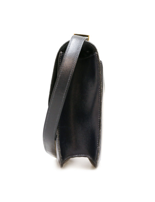 Sac Constance HERMES toile et cuir bleu et beige