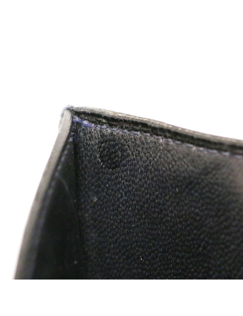 Sac Constance HERMES toile et cuir bleu et beige