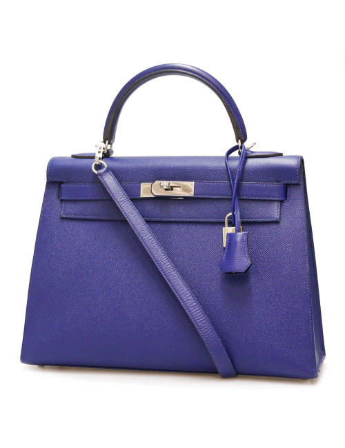 Sac Kelly II 32 HERMES Epsom sellier bleu electrique