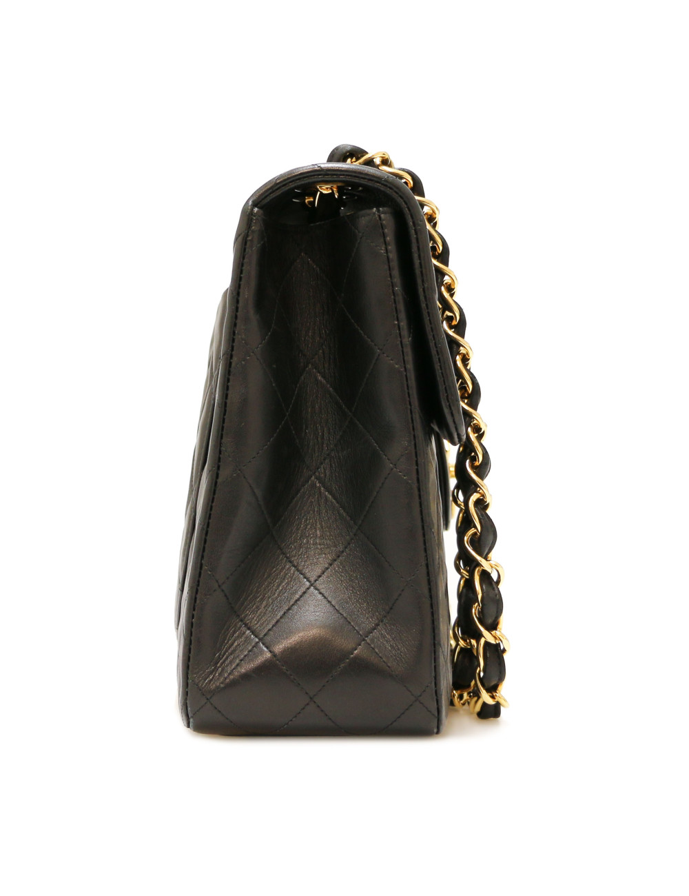 Maxi sac CHANEL cuir d'agneau noir