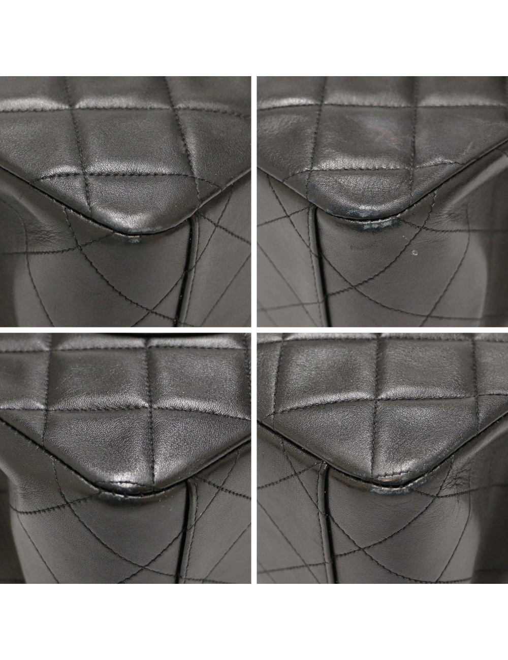 Maxi sac CHANEL cuir d'agneau noir