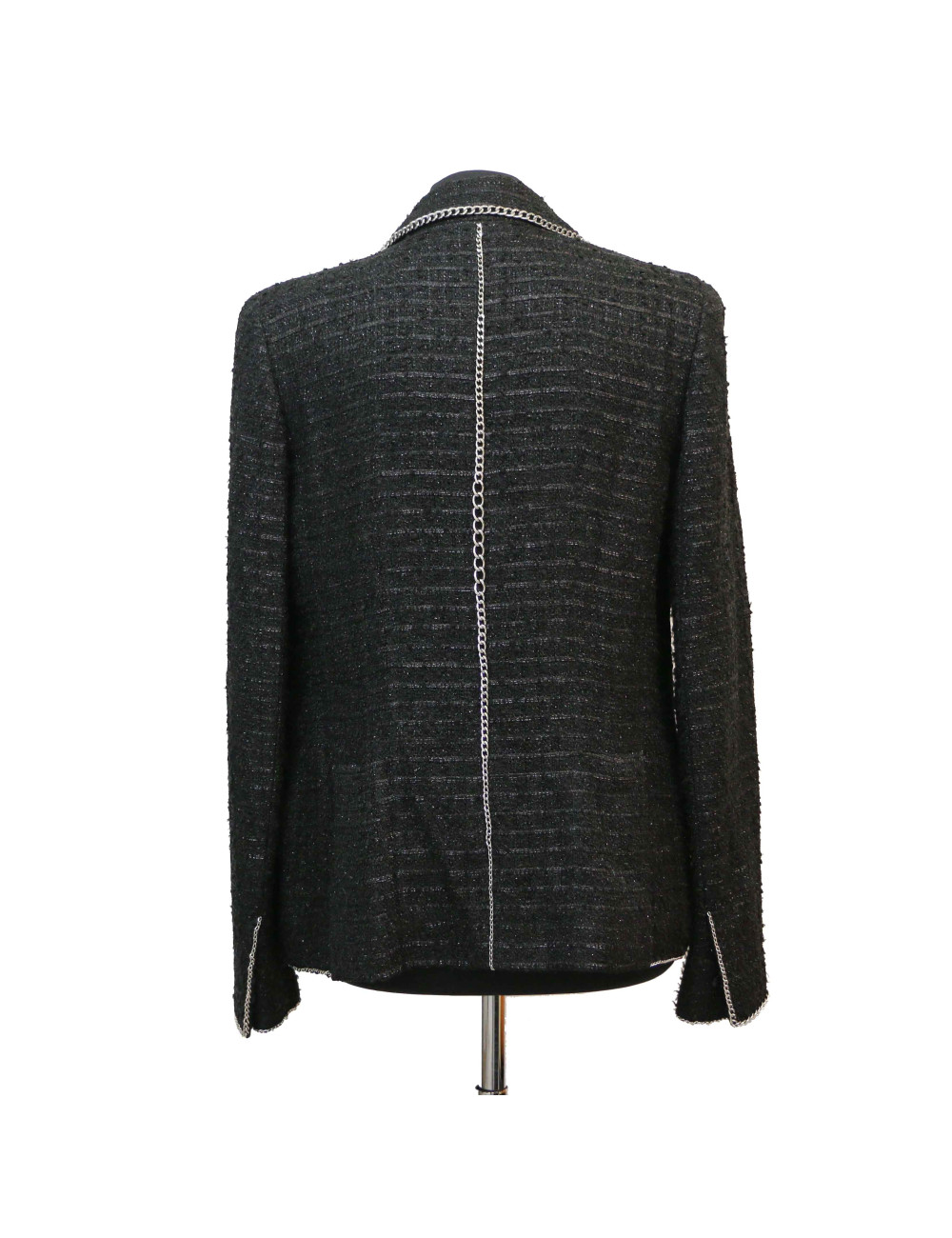 Veste CHANEL tweed noir T38