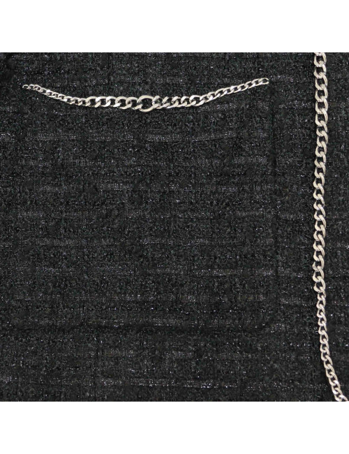 Veste CHANEL tweed noir T38