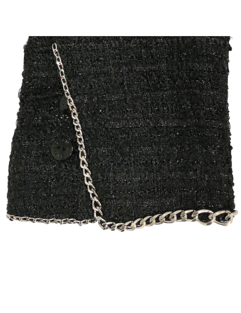 Veste CHANEL tweed noir T38