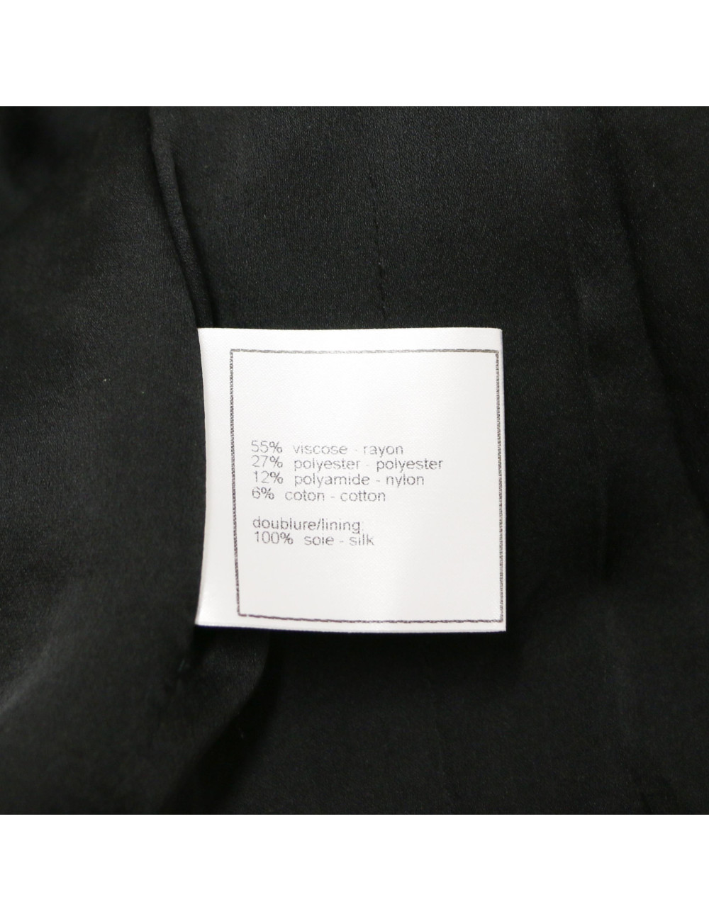 Veste CHANEL tweed noir T38