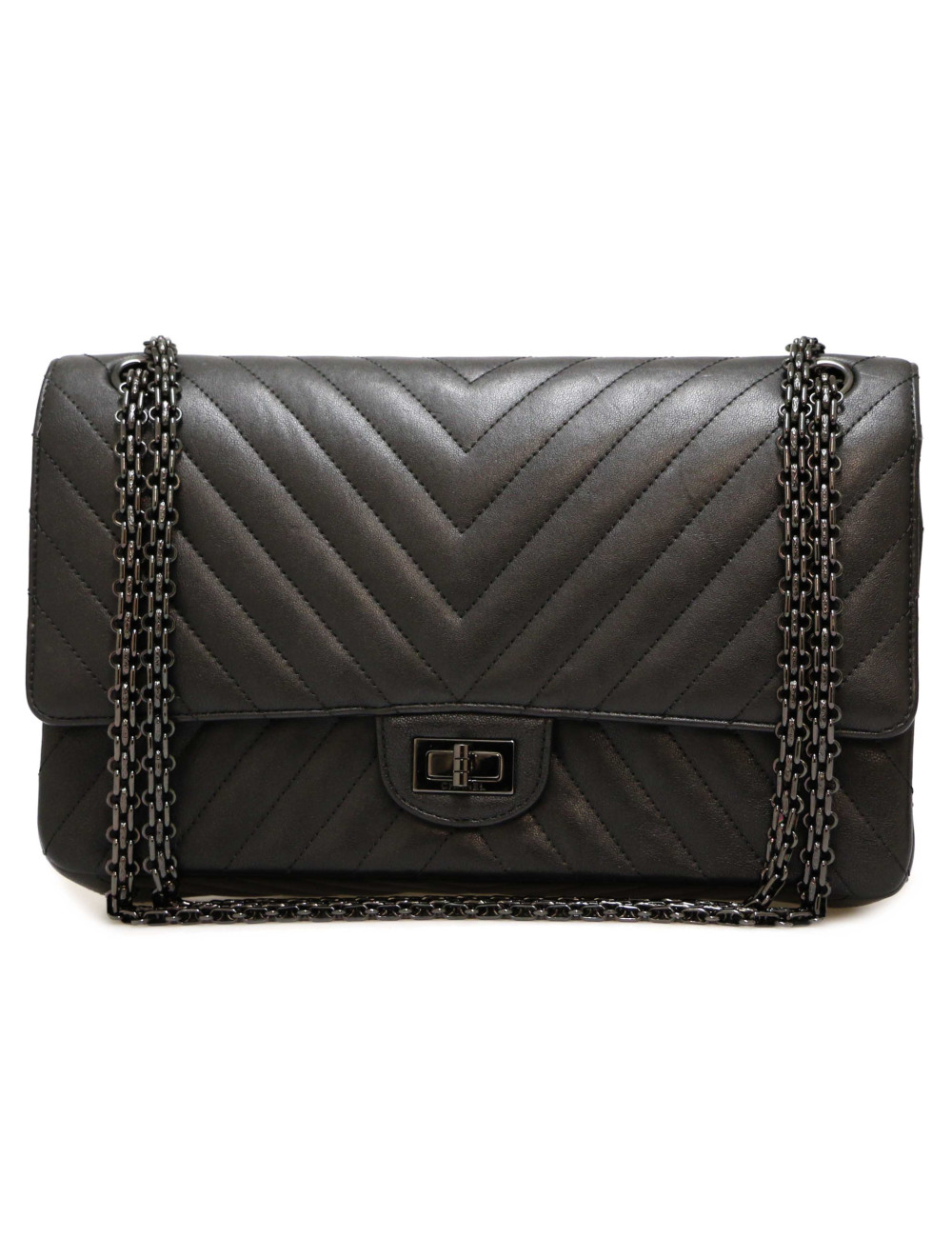 CHANEL All Black Jumbo 2.55 bag