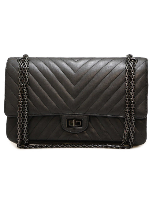 CHANEL All Black Jumbo 2.55 bag