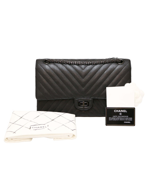 CHANEL All Black Jumbo 2.55 bag