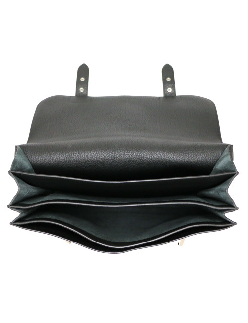 Sac à dépèches HERMES taurillon clémence noir