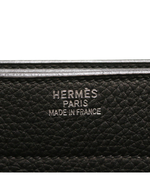 Sac à dépèches HERMES taurillon clémence noir