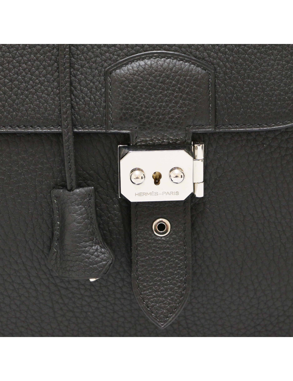 Sac à dépèches HERMES taurillon clémence noir
