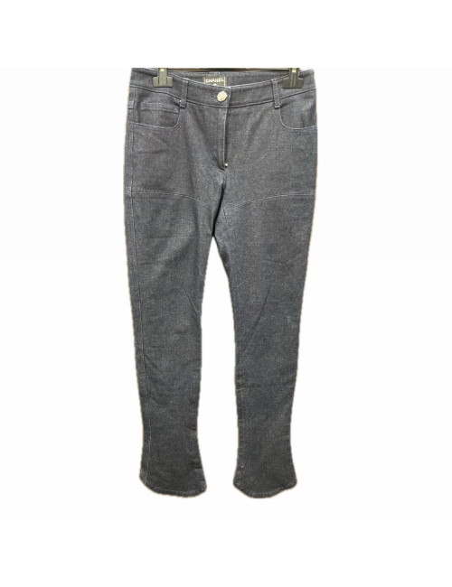 Pantalon T38 CHANEL denim bleu