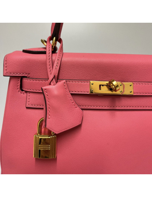 Sac HERMES Kelly 25 cuir swift