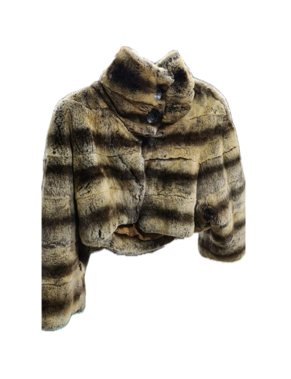 Veste DOLCE REBECCA en vison dégradé beige