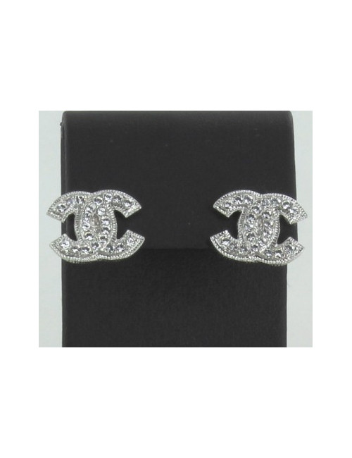 clous d'oreille CHANEL strass