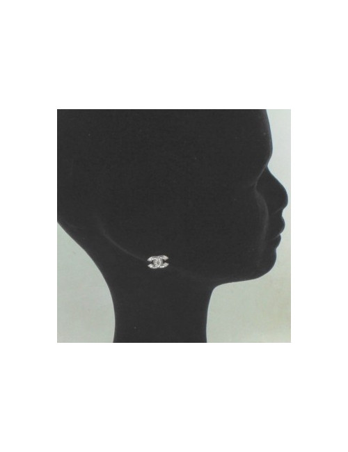 clous d'oreille CHANEL strass