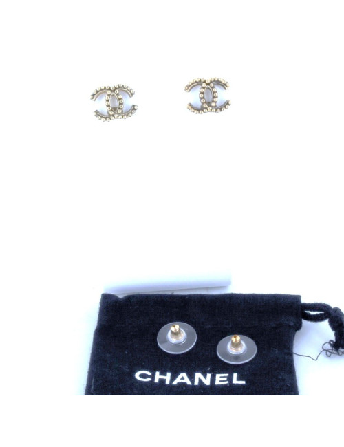 clous d'oreille CHANEL dorés