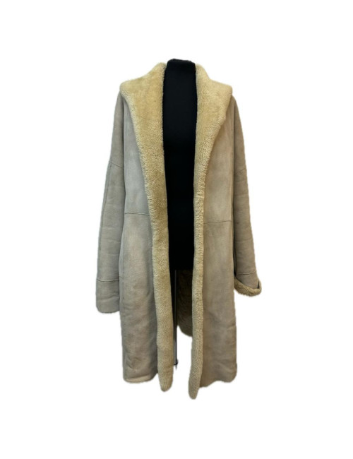 Manteau peau lainée oversize