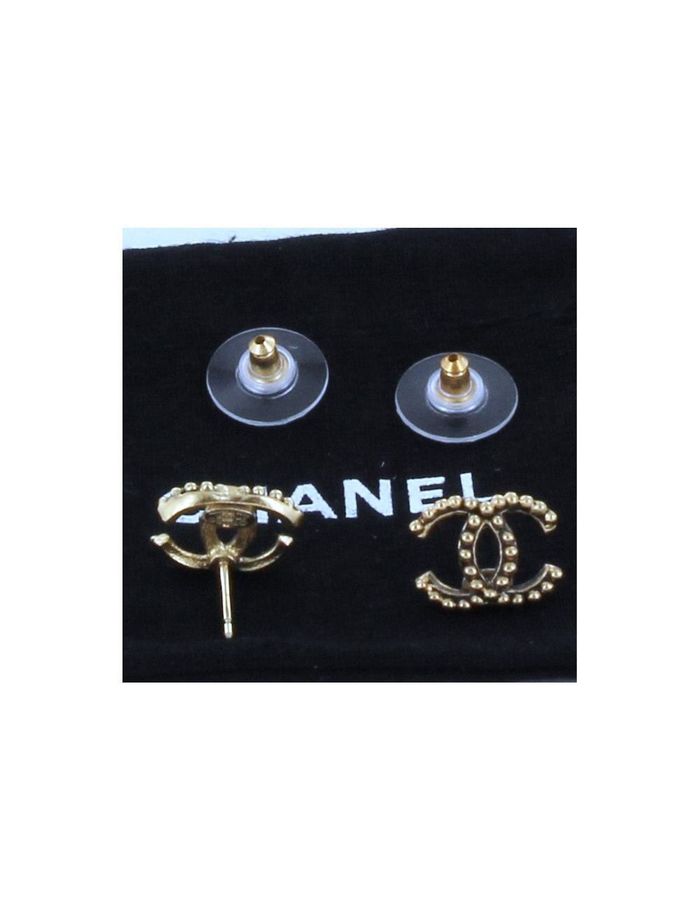 clous d'oreille CHANEL dorés