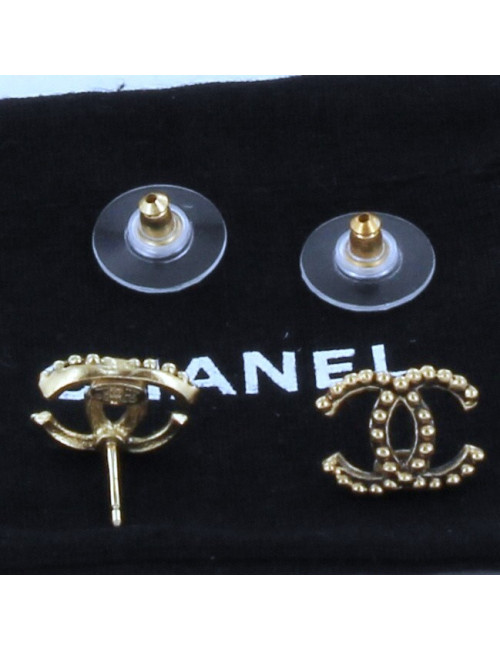 clous d'oreille CHANEL dorés