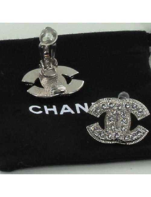 clipd d'oreille CHANEL strass