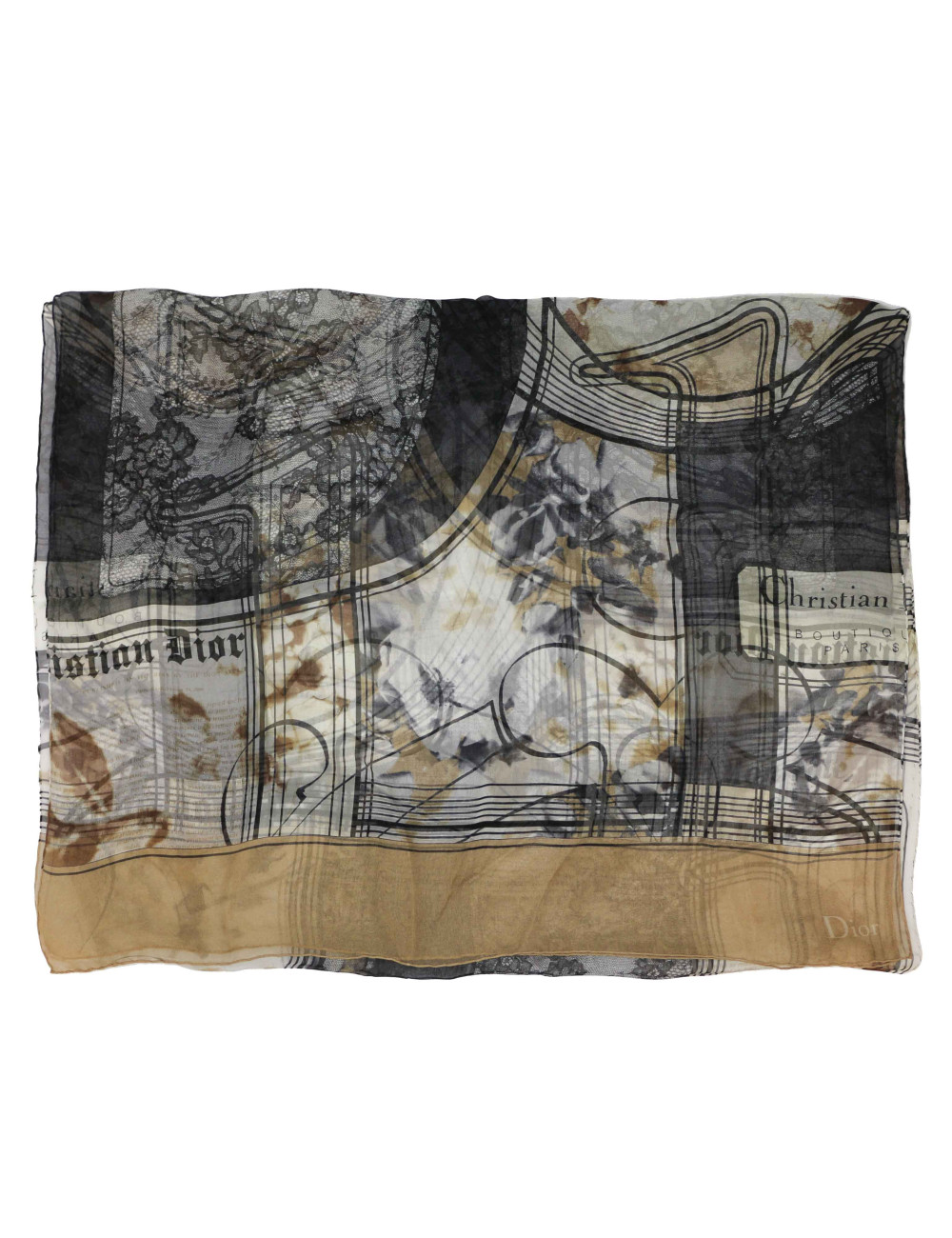 Châle CHRISTIAN DIOR voile de soie 