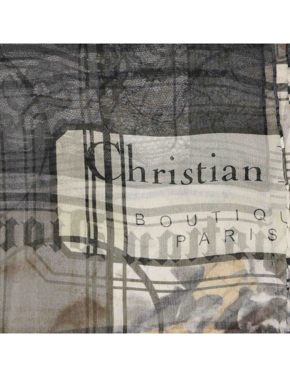 Châle CHRISTIAN DIOR voile de soie 