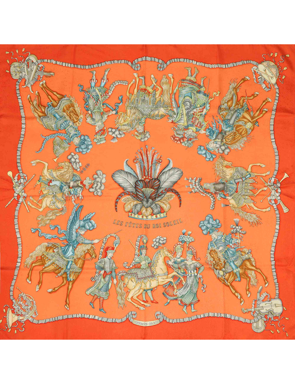 Carré Les Fetes du Roi Soleil HERMES soie
